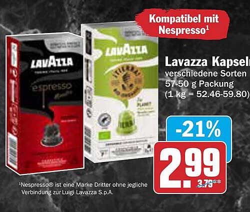 Lavazza Kapseln - verschiedene Sorten 57-50 g Packung