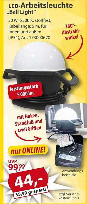 LED-Arbeitsleuchte 'Ball Light'
