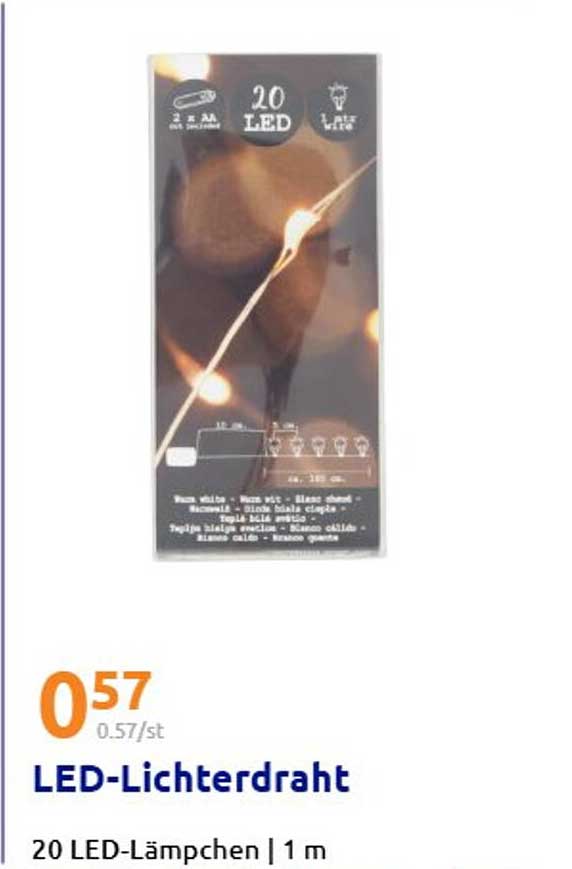 LED-Lichterdraht 20 LED-Lämpchen | 1 m