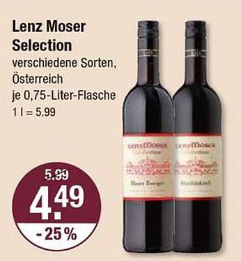 Lenz Moser Selection - verschiedene Sorten, Österreich, je 0,75-Liter-Flasche