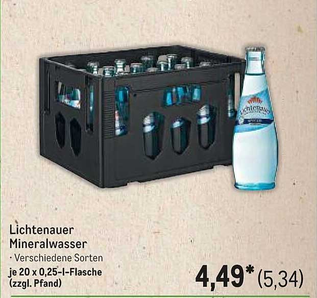 Lichtenauer Mineralwasser - Verschiedene Sorten