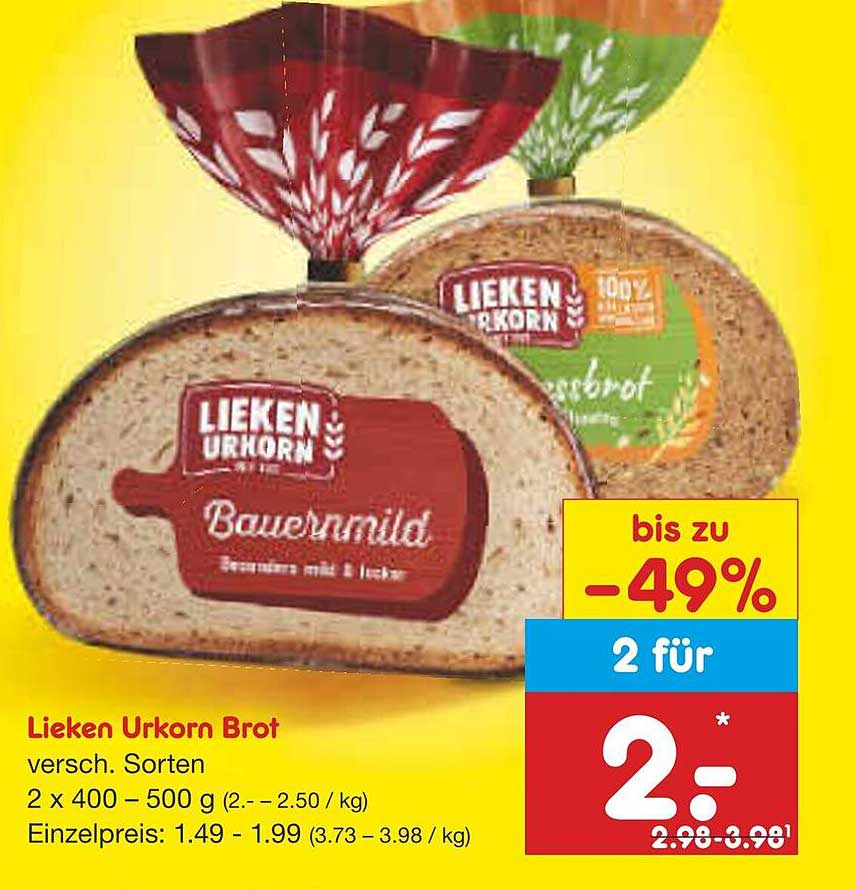 Lieken Urkorn Brot – Verschiedene Sorten im Angebot