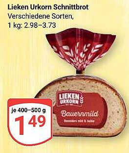 Lieken Urkorn Schnittbrot – Bauernmild, 400-500 g