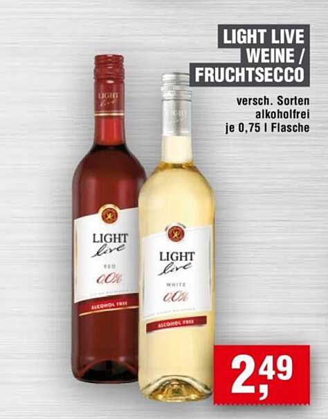 LIGHT LIVE WEINE / FRUCHTSECCO alkoholfrei