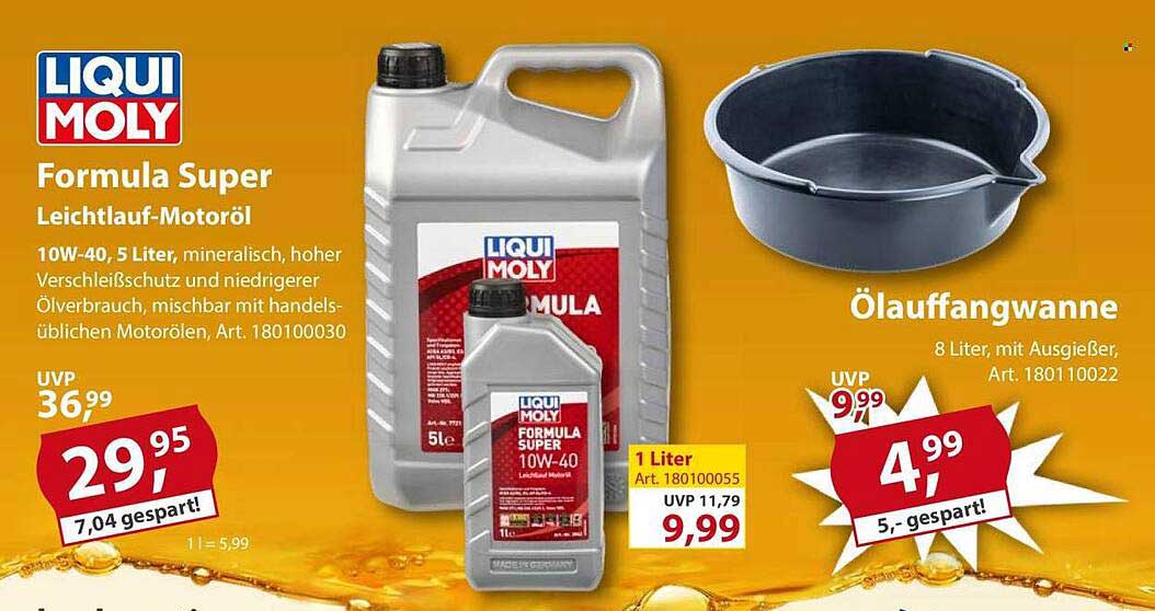 Liqui Moly Formula Super Leichtlauf-Motoröl 10W-40, 5 Liter
