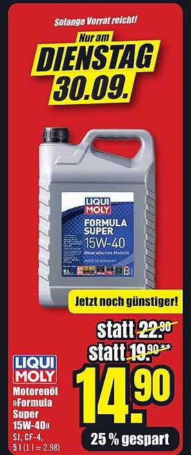 Liqui Moly Motoröl »Formula Super 15W-40, 5L