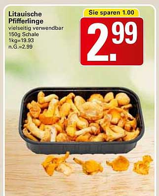 Litauische Pfifferlinge 150g Schale