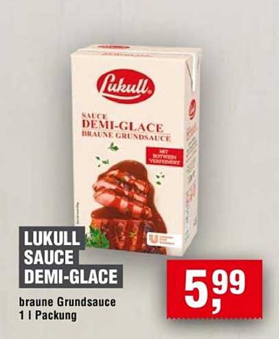 Lukull Sauce Demi-Glace - Braune Grundsauce 1 l Packung