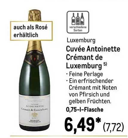 Luxemburg Cuvée Antoinette Crémant de Luxemburg
