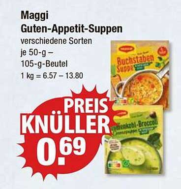 Maggi Guten-Appetit-Suppen verschiedene Sorten