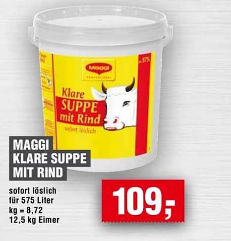 MAGGI Klare Suppe mit Rind 12,5 kg Eimer