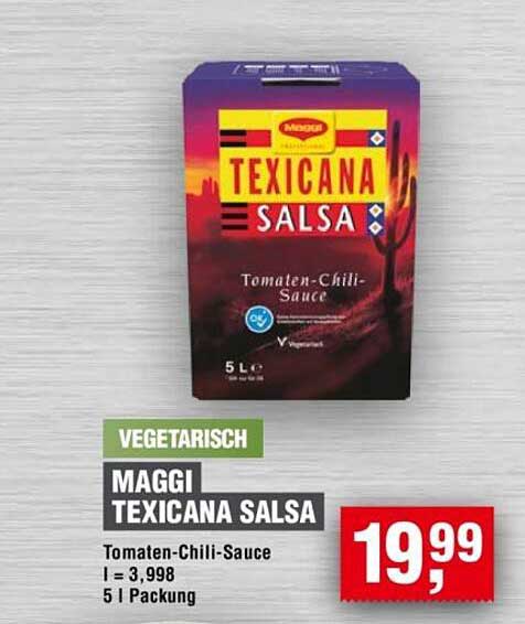 MAGGI TEXICANA SALSA - Tomaten-Chili-Sauce 5 L Packung