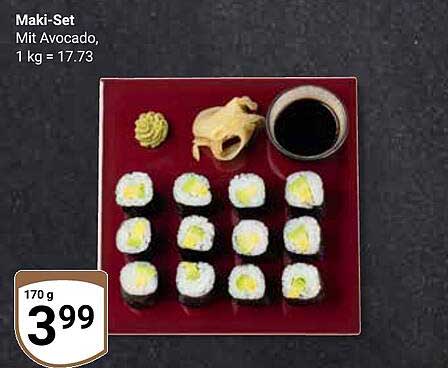 Maki-Set mit Avocado, 170 g