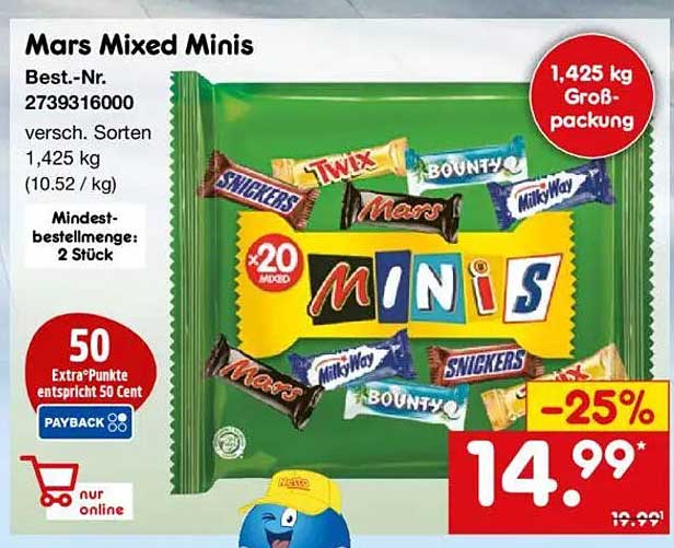 Mars Mixed Minis 1,425 kg Großpackung