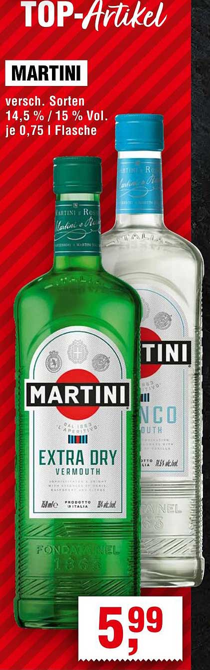 MARTINI Vermouth 0,75 l - Verschiedene Sorten