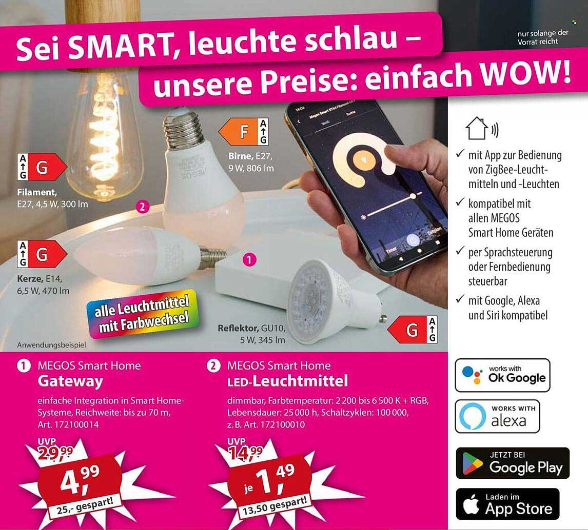 MEGOS Smart Home LED-Leuchtmittel