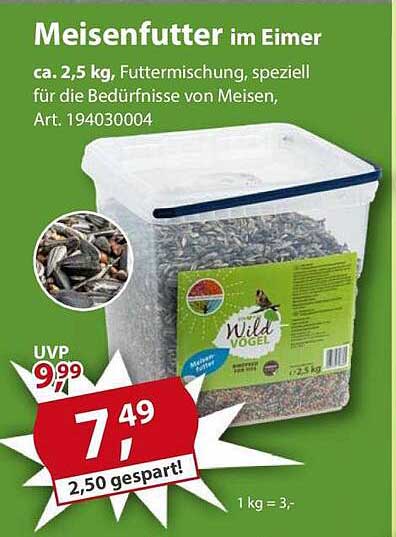 Meisenfutter im Eimer - 2,5 kg