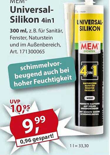 MEM Universal-Silikon 4in1 300 ml