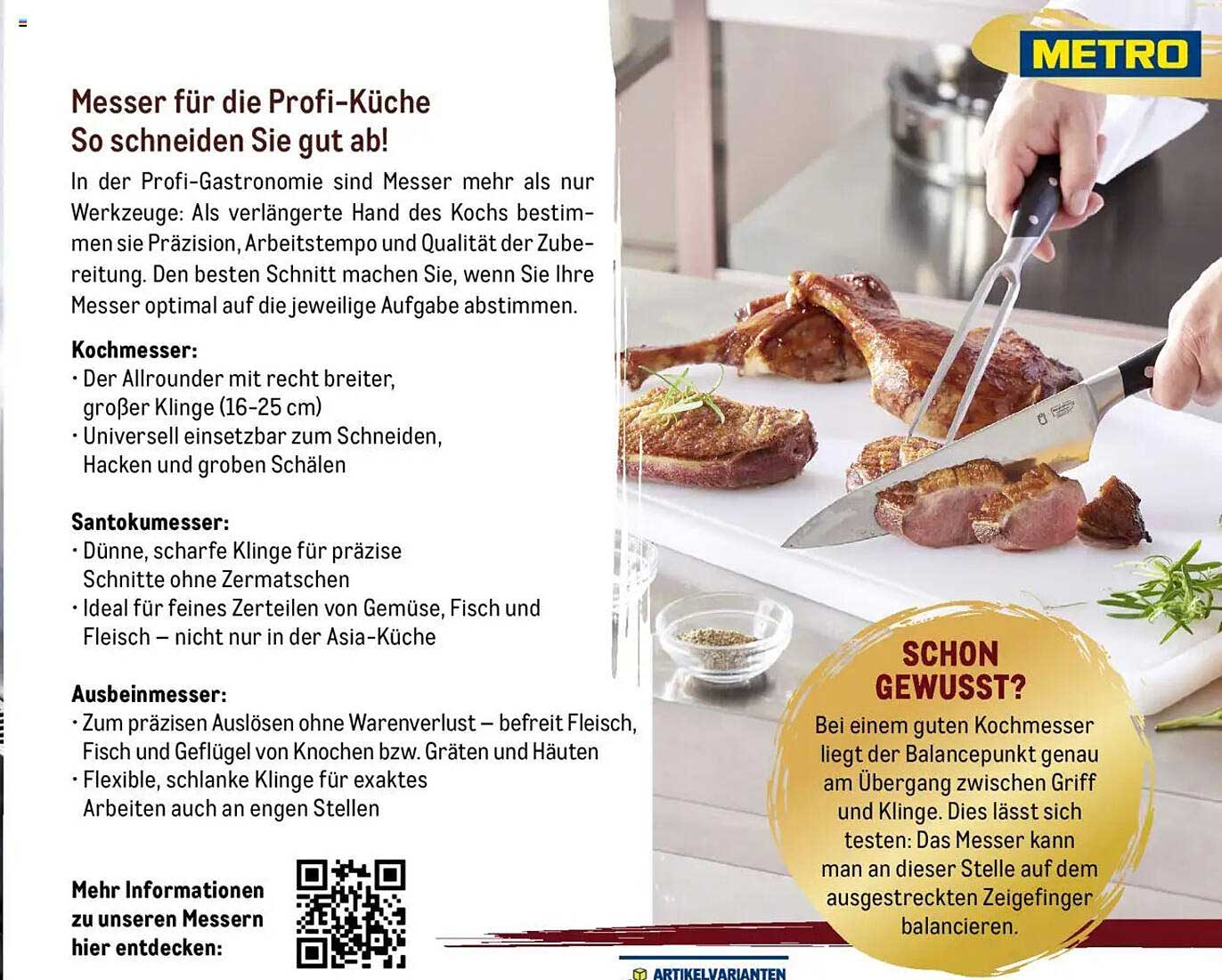 Messer für die Profi-Küche - So schneiden Sie gut ab!