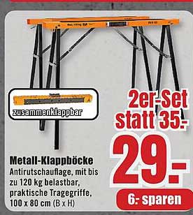 Metall-Klappböcke 2er-Set - stabil und praktisch