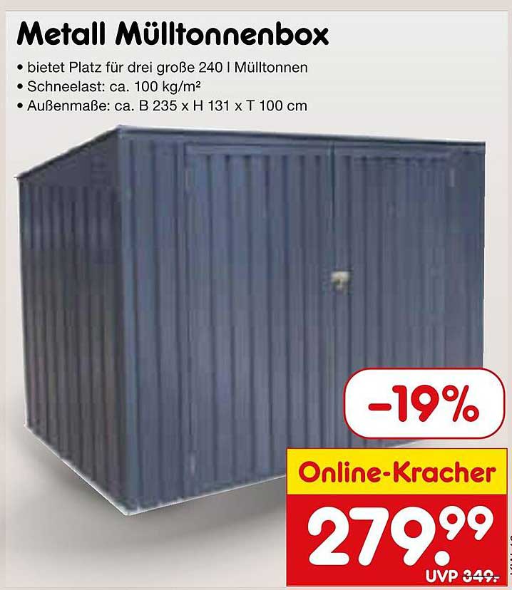 Metall Mülltonnenbox