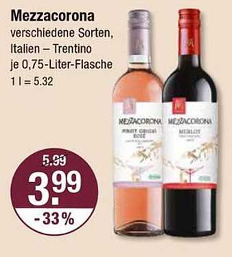 Mezzacorona verschiedene Sorten, Italien – Trentino je 0,75-Liter-Flasche