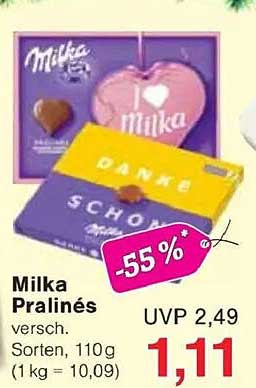 Milka Pralinés 110g - Verschiedene Sorten