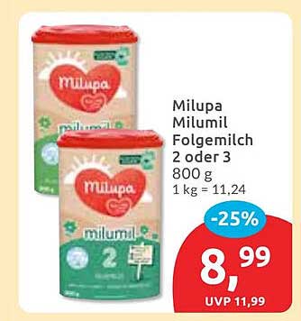 Milupa Milumil Folgemilch 2 oder 3 800 g
