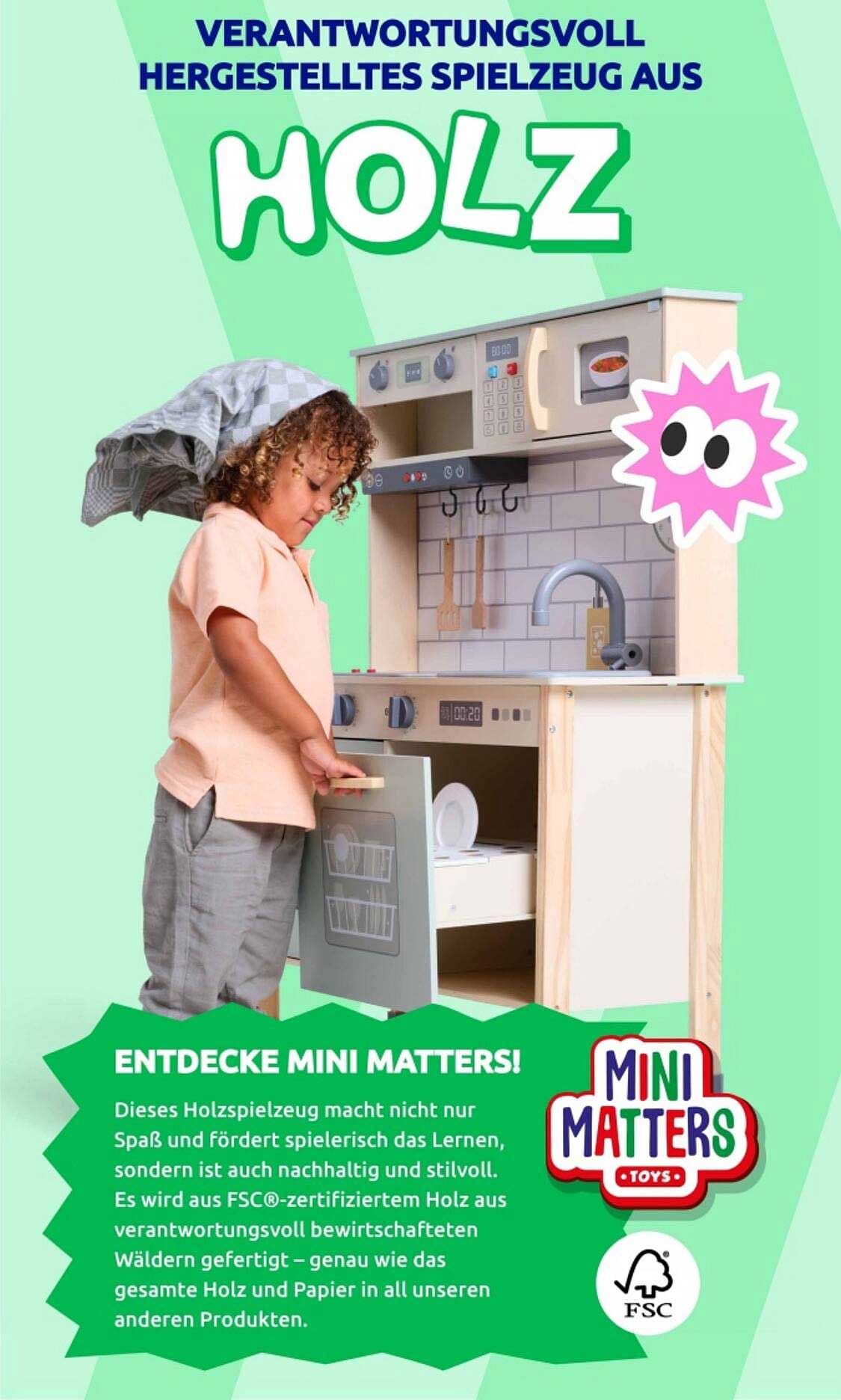 Mini Matters Holzspielzeug Küche