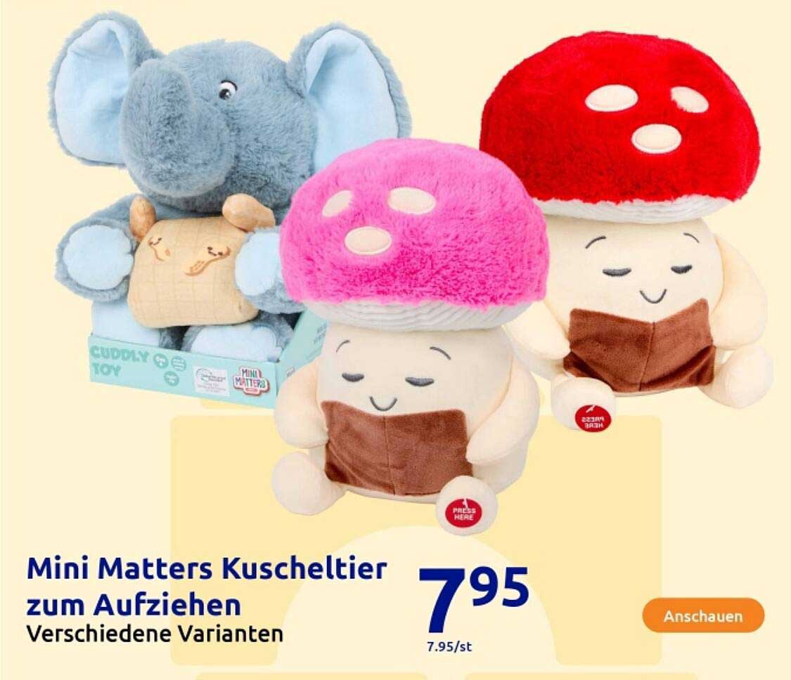 Mini Matters Kuscheltier zum Aufziehen - Verschiedene Varianten