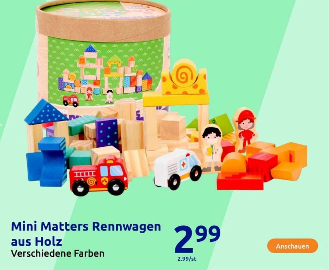 Mini Matters Rennwagen aus Holz - Verschiedene Farben
