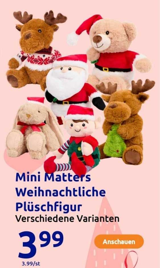 Mini Matters Weihnachtsliche Plüschfigur - Verschiedene Varianten