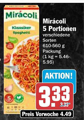 Mirácoli 5 Portionen Spaghetti - Verschiedene Sorten