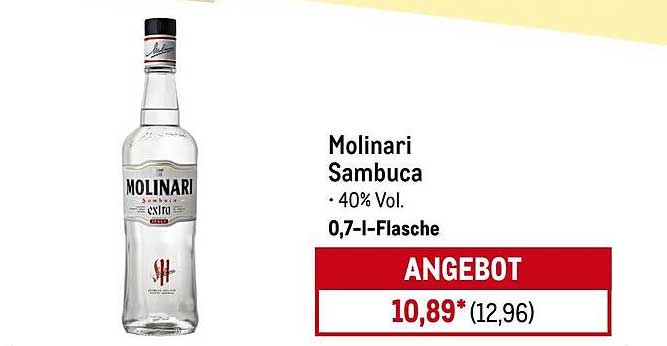 Molinari Sambuca - 0,7 l Flasche, 40% Vol.