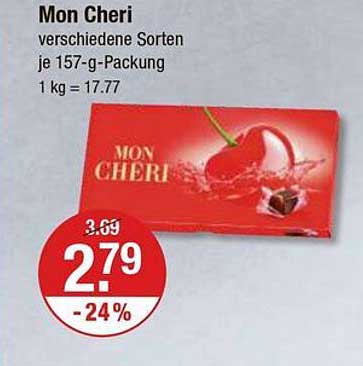 Mon Cheri verschiedene Sorten je 157-g-Packung
