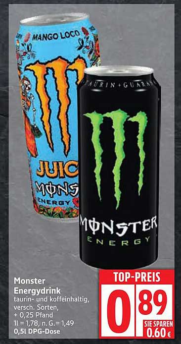 Monster Energydrink – Verschiedene Sorten zum Spitzenpreis