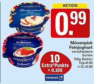 Mövenpick Feinjoghurt verschiedene Sorten 150g