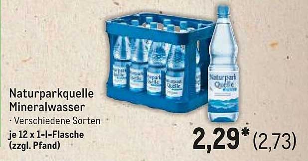 Naturparkquelle Mineralwasser - Verschiedene Sorten