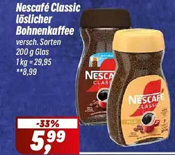 Nescafé Classic löslicher Bohnenkaffee 200 g