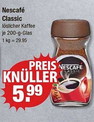Nescafé Classic - löslicher Kaffee je 200-g-Glas