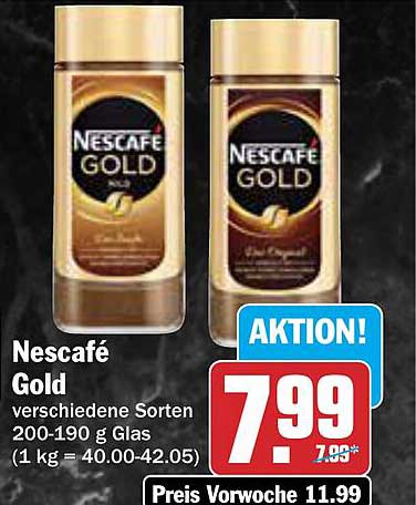 Nescafé Gold - verschiedene Sorten 200-190 g Glas