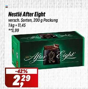 Nestlé After Eight, verschiedene Sorten, 200 g Packung