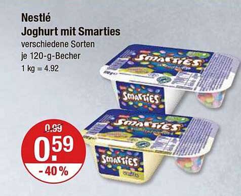 Nestlé Joghurt mit Smarties - Verschiedene Sorten