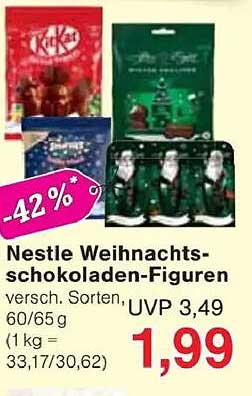 Nestlé Weihnachtsschokoladen-Figuren 60/65 g