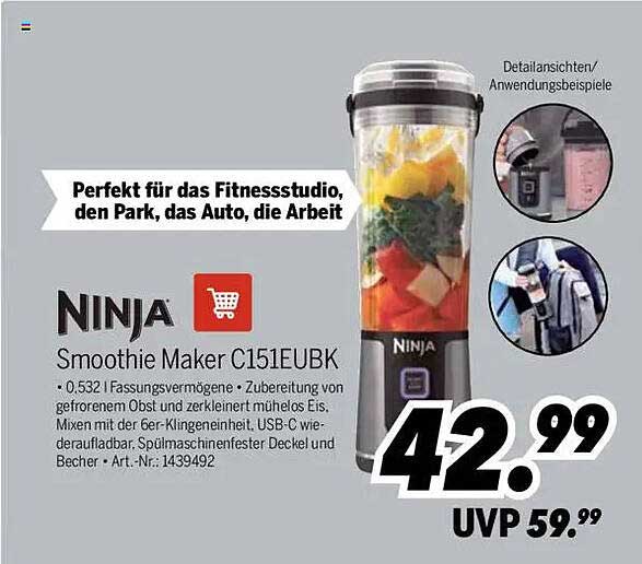 NINJA Smoothie Maker C151EUBK