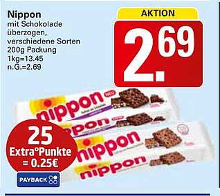 Nippon mit Schokolade, verschiedene Sorten, 200g