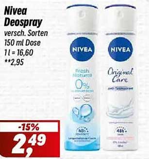 Nivea Deospray verschiedene Sorten 150 ml Dose