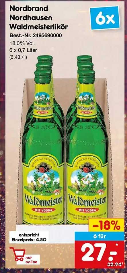 Nordbrand Nordhausen Waldmeistersirup (6 x 0,7 Liter)