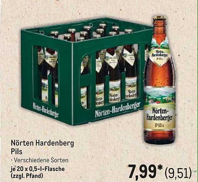 Nörten Hardenberg Pils je 20 x 0,5-l-Flasche (zzgl. Pfand)