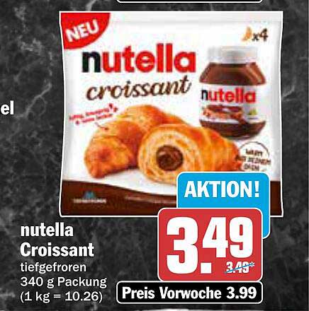 nutella Croissants - Tiefgefroren 340 g Packung